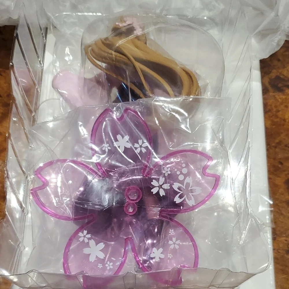Anime Character Figurine with Pink and Purple Kimono
